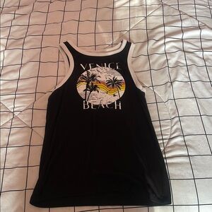 Venice Beach Black Tank Top (target)